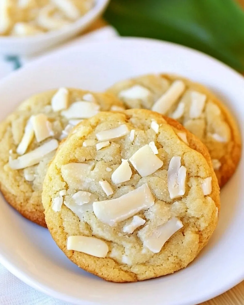Tasty Coconut White Chocolate Chunk Cookies shot