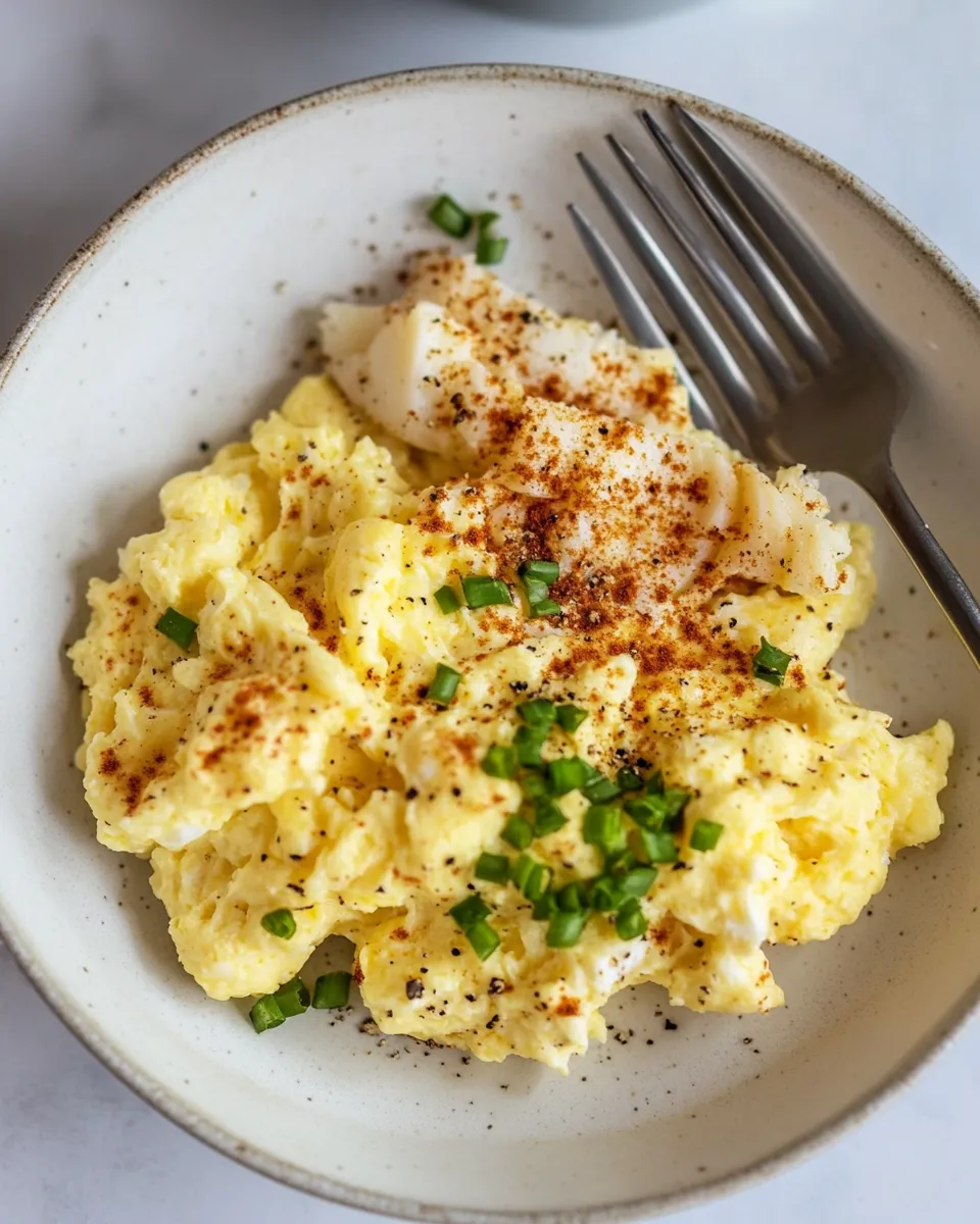 Savory Cod Scrambled Eggs recipe photo