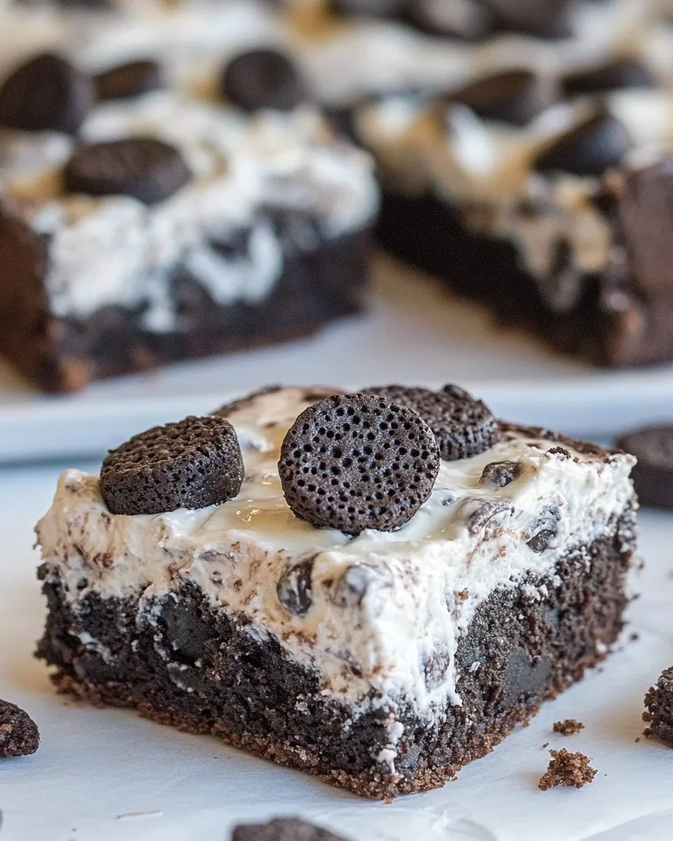Homemade Cookies and Cream Brownies photo