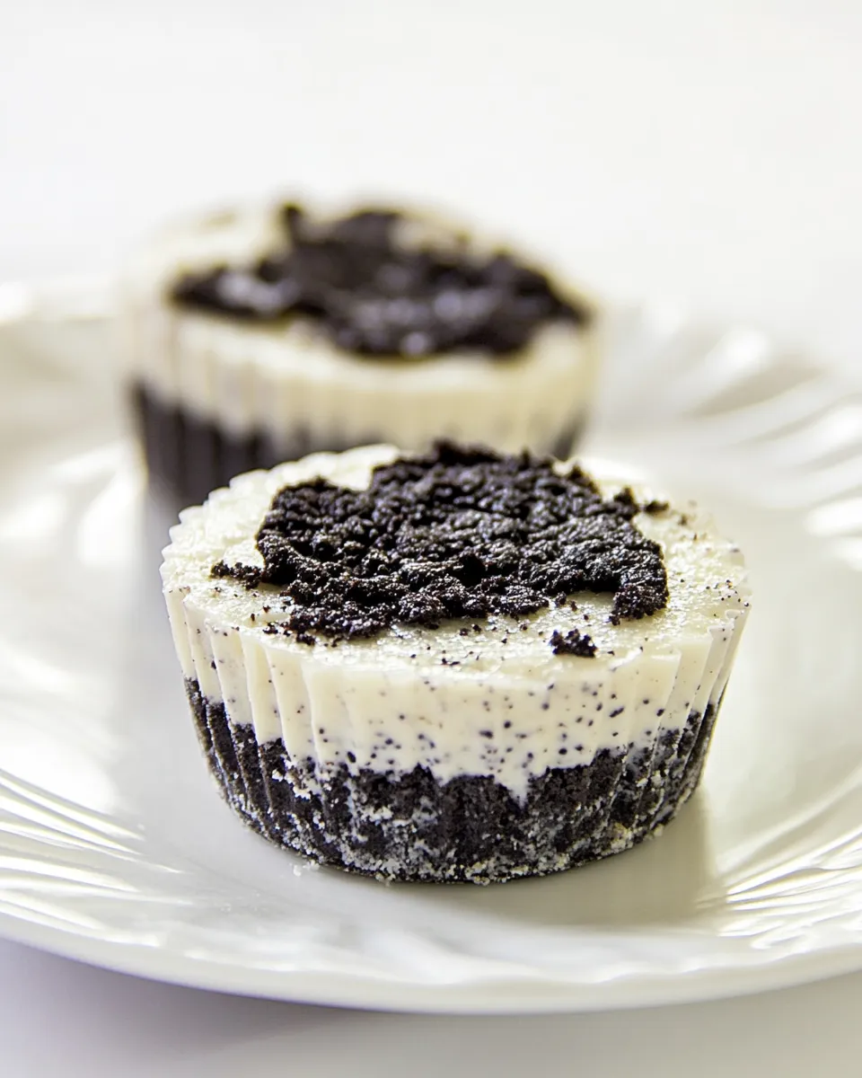 Homemade Cookies and Cream Mini Cheesecakes photo