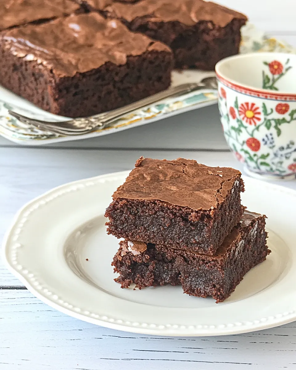 Easy Cook's Illustrated Chewy Brownies shot