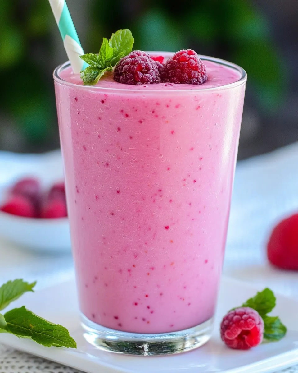 Easy Cranberry Raspberry Smoothie recipe photo
