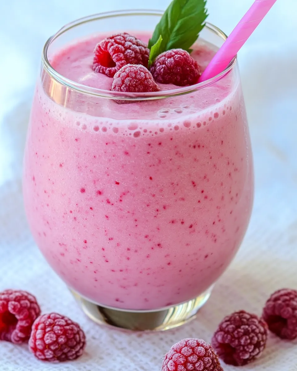 Delicious Cranberry Raspberry Smoothie shot