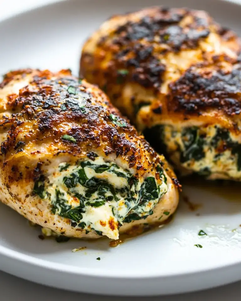 Homemade Cream Cheese Spinach Stuffed Chicken (Low-carb, Keto) photo