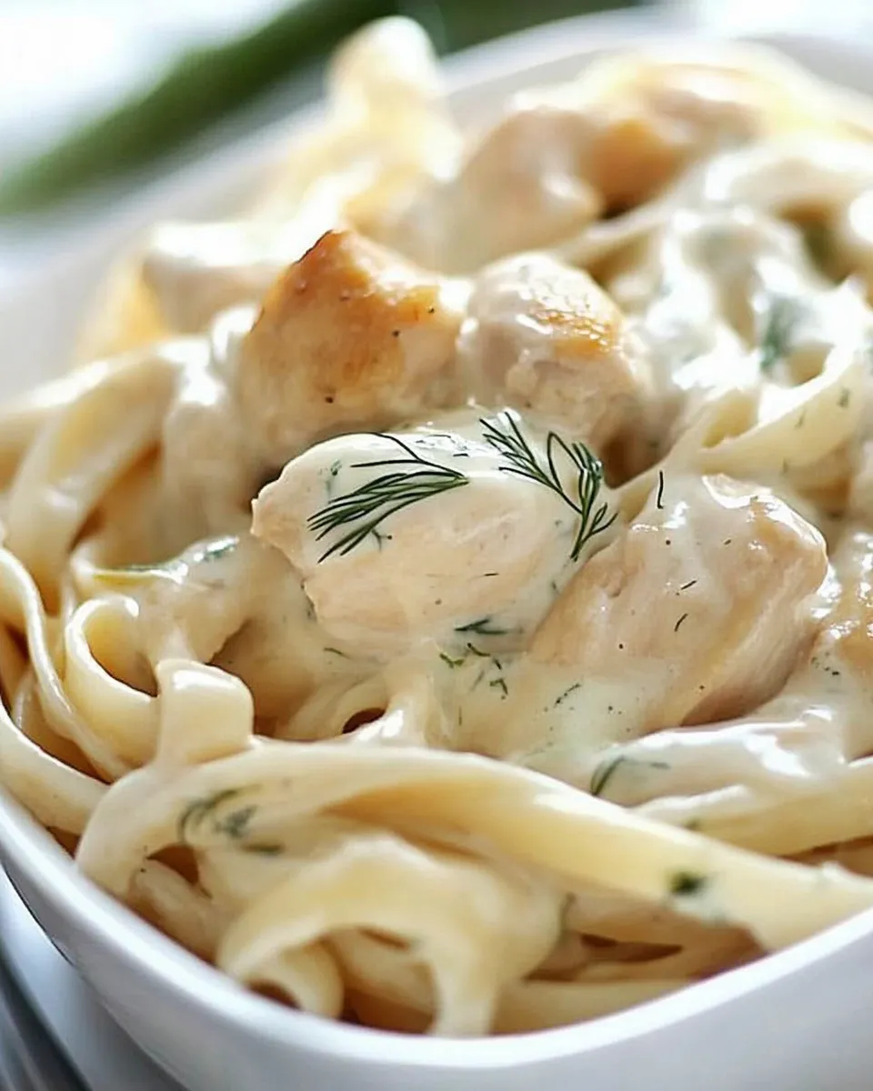 Easy Creamy Dill Chicken Pasta Recipe photo