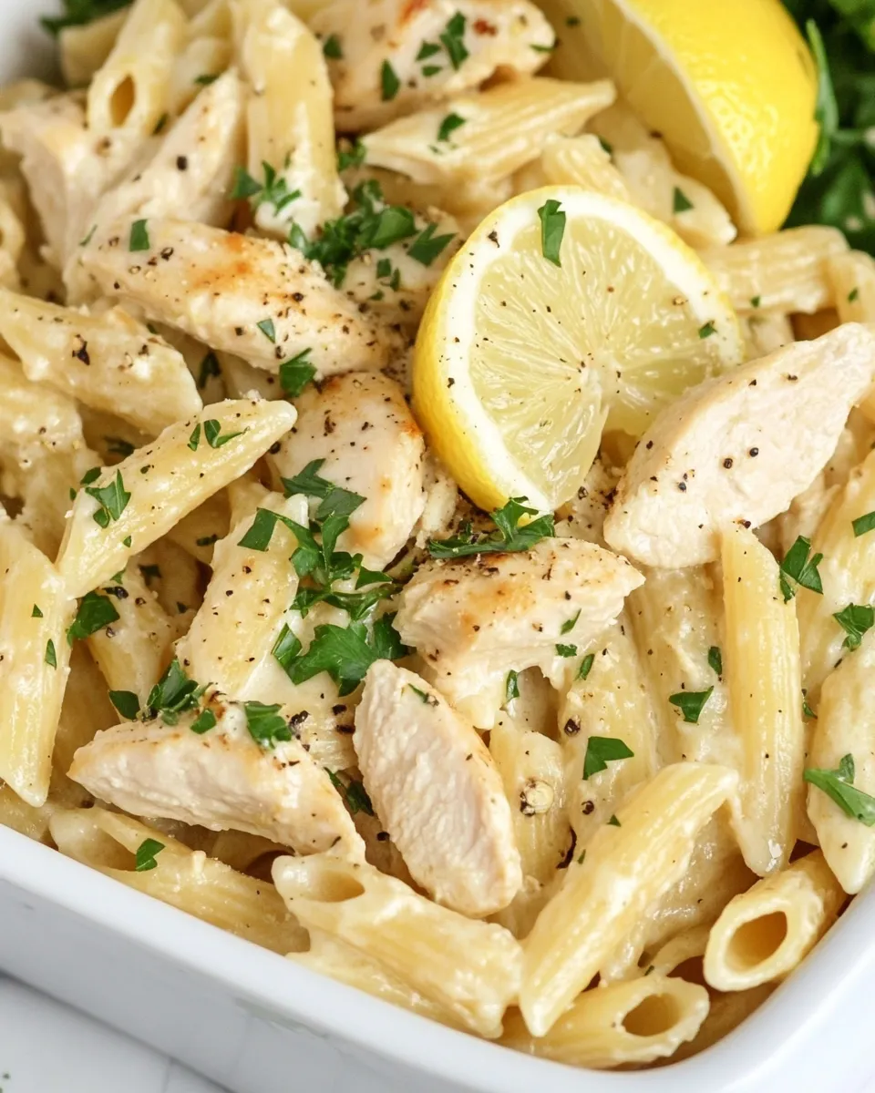 Homemade Creamy Lemon Chicken Pasta photo