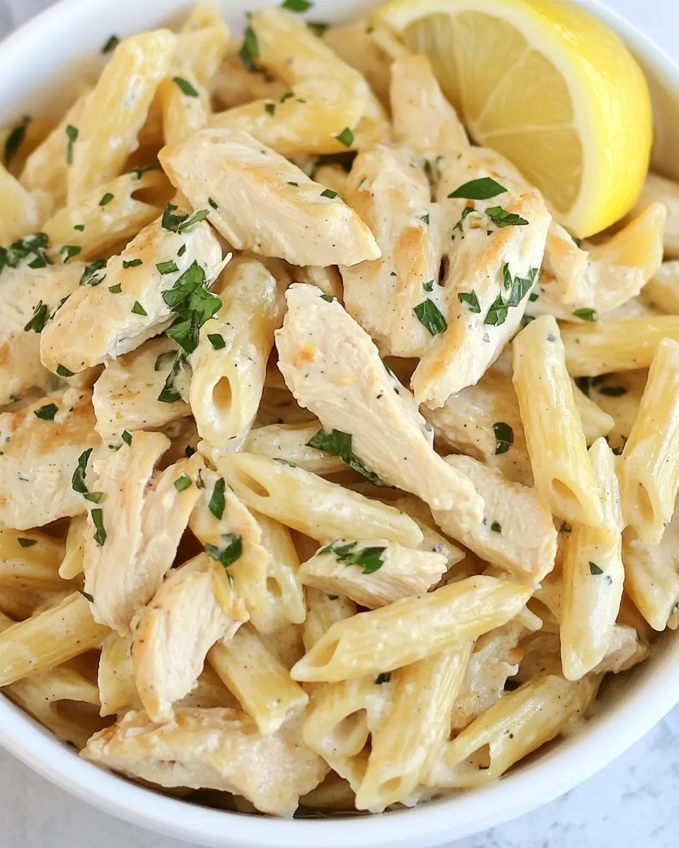 Classic Creamy Lemon Chicken Pasta image