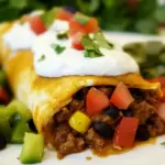 Homemade Crescent Beef Burritos image