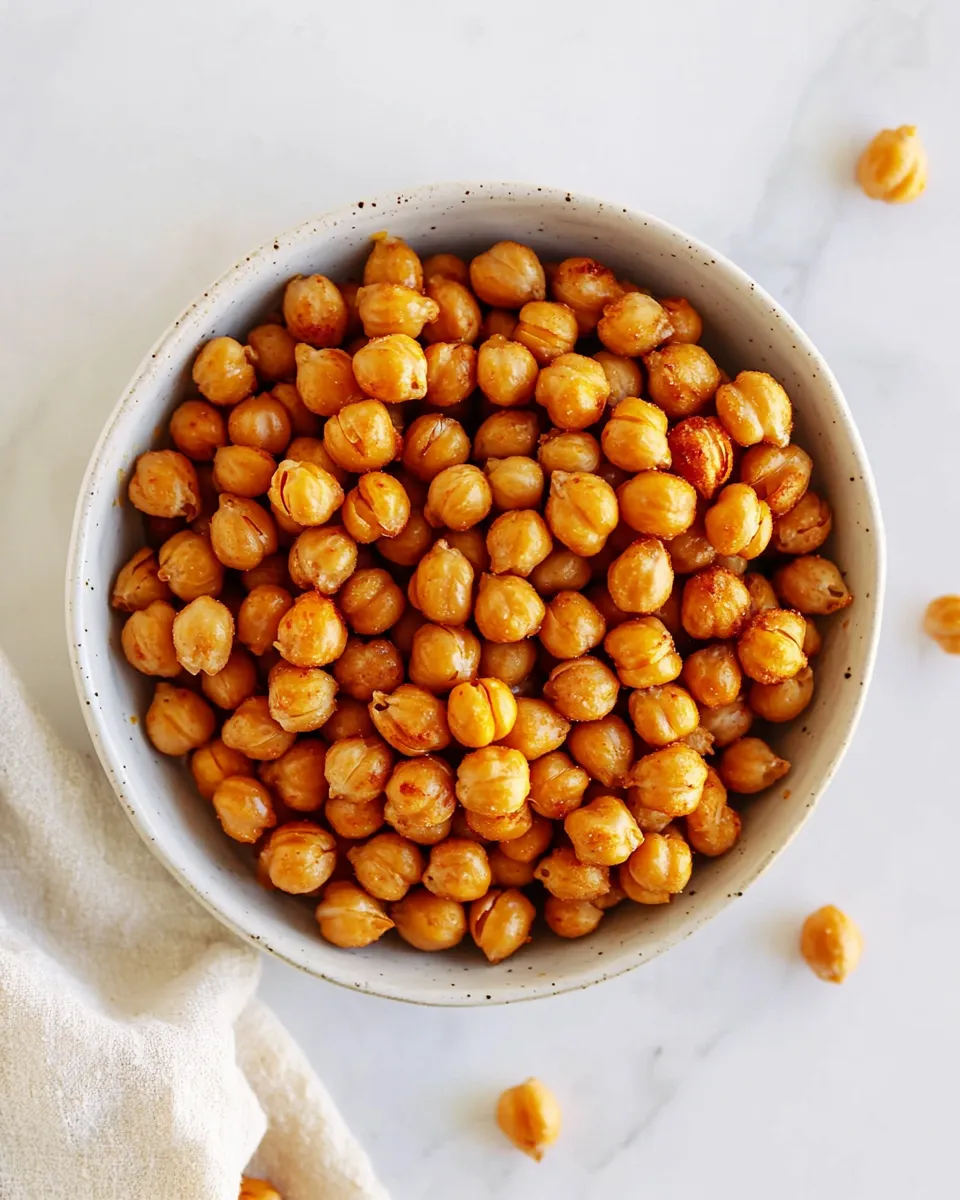 Delicious Crispy Air Fryer Chickpeas (3 Ways!) shot