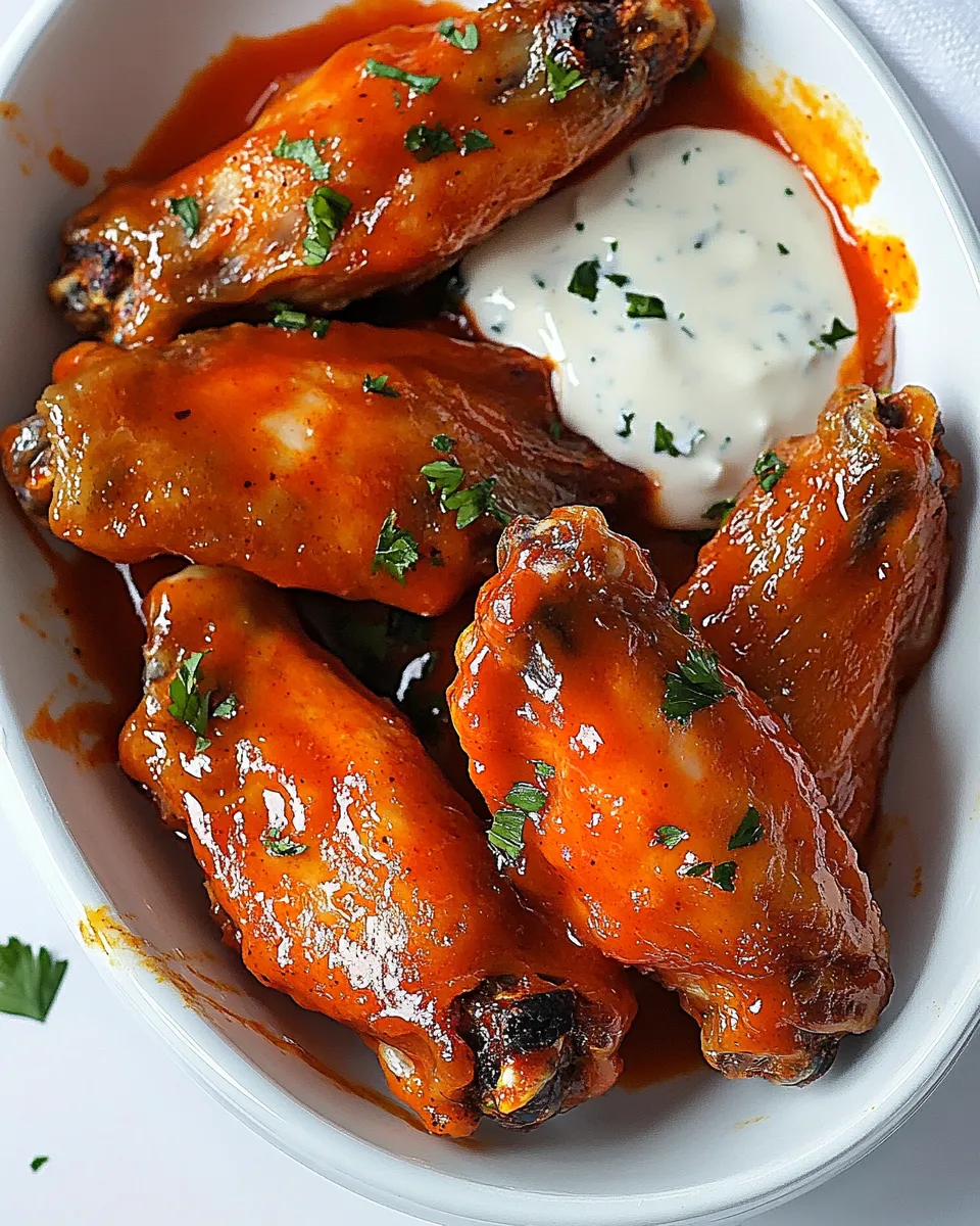 Homemade Crispy Baked Buffalo Chicken Wings Recipe photo
