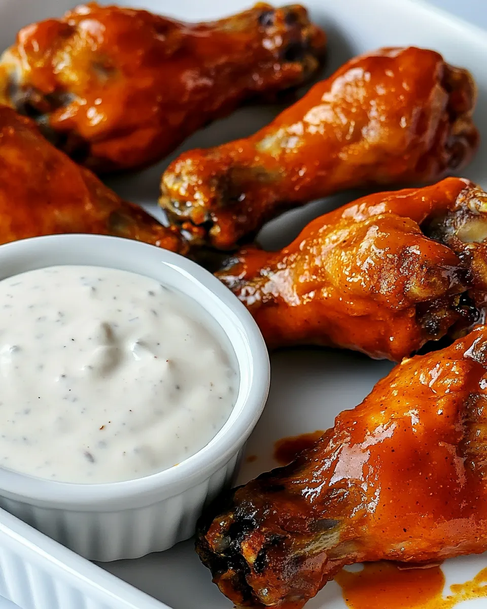 Classic Crispy Baked Buffalo Chicken Wings Recipe image