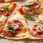 Quick Crispy Baked Pizza Chicken Quesadillas. recipe photo