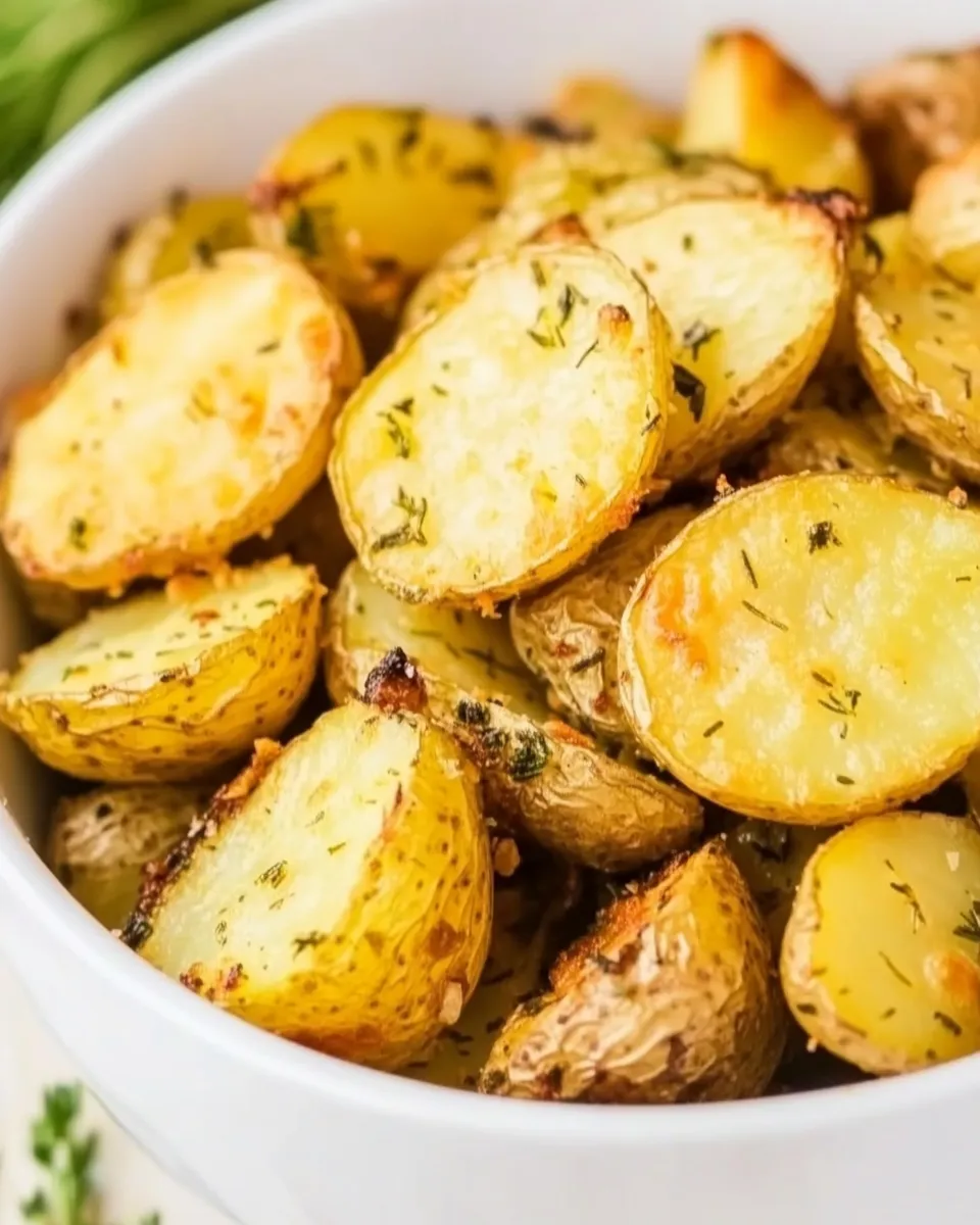 Delicious Crispy Oven Roasted Baby Potatoes shot