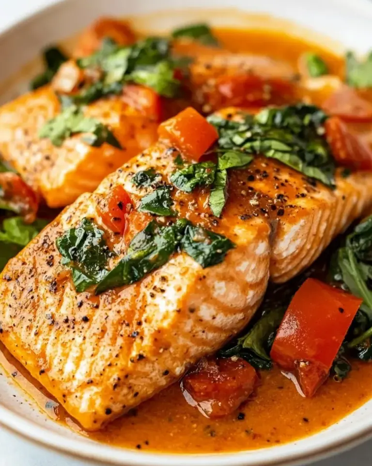 Homemade Crispy Salmon with Roasted Red Pepper Sauce photo