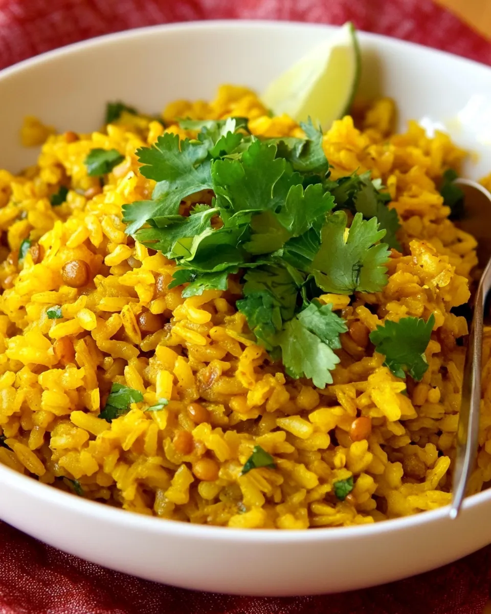 Easy Curried Rice and Red Lentils image
