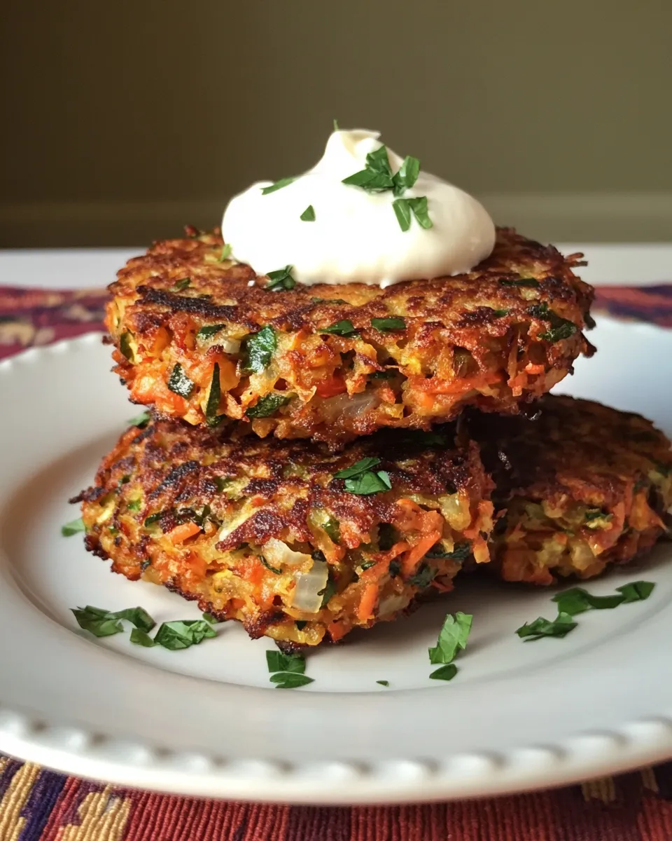 Homemade Curry Vegetable Latkes photo