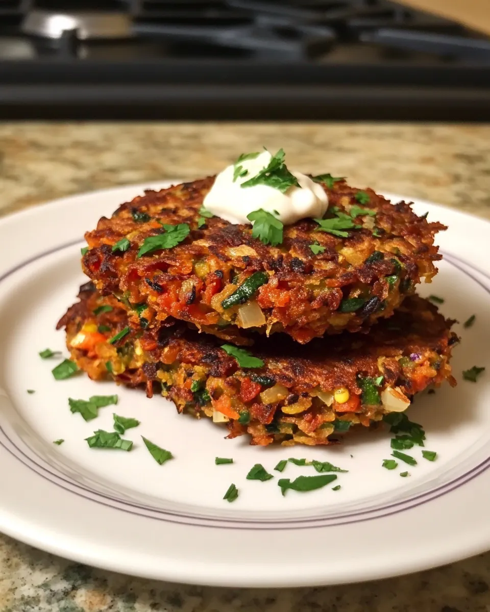 Delicious Curry Vegetable Latkes image