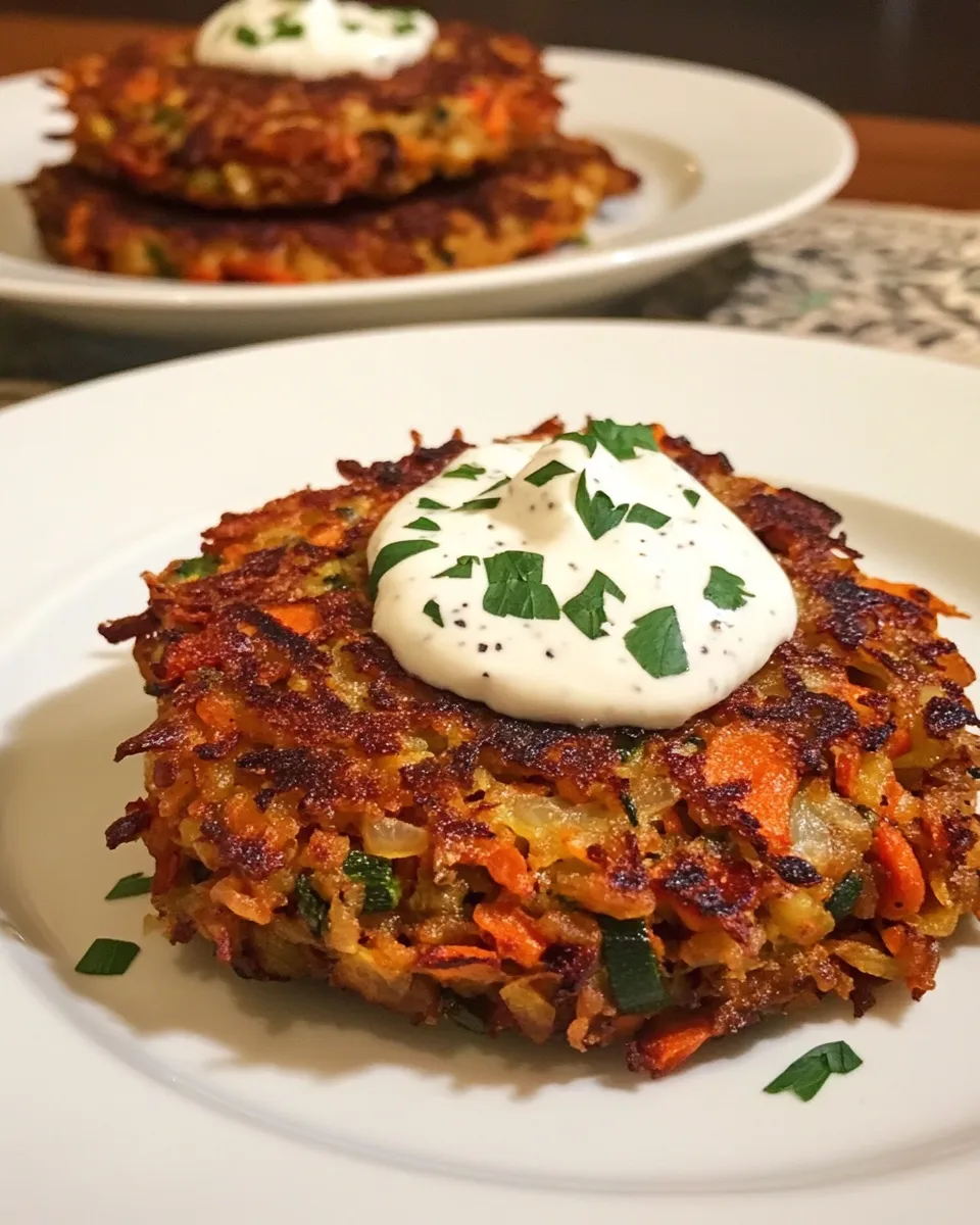 Easy Curry Vegetable Latkes recipe photo