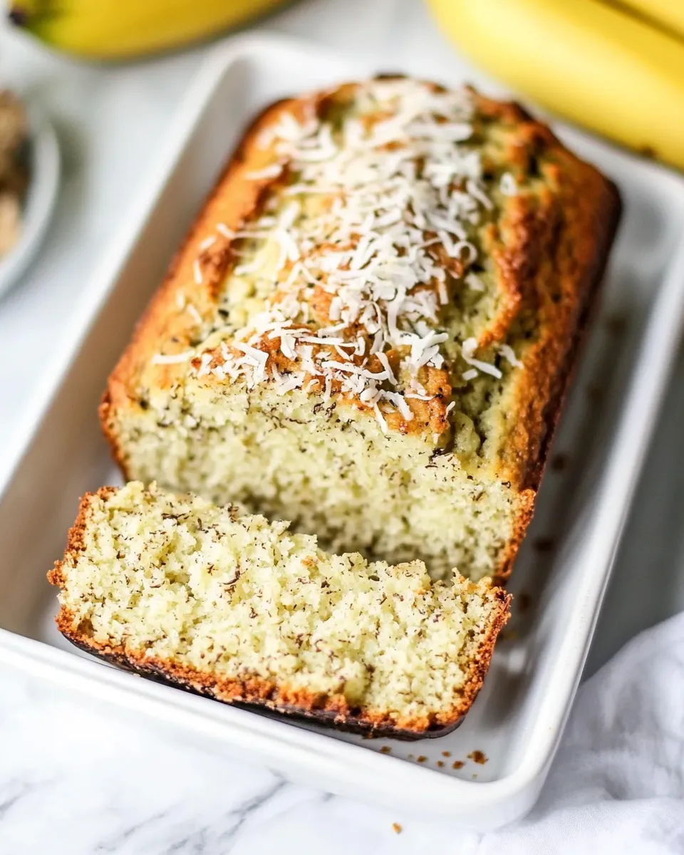 Classic Delicious Coconut Banana Bread image