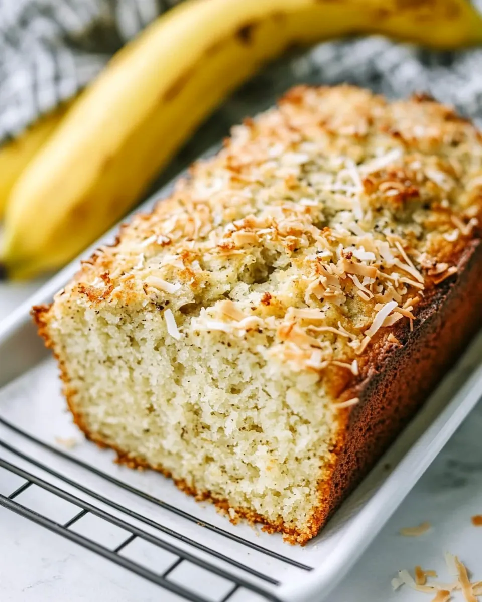 Best Delicious Coconut Banana Bread shot