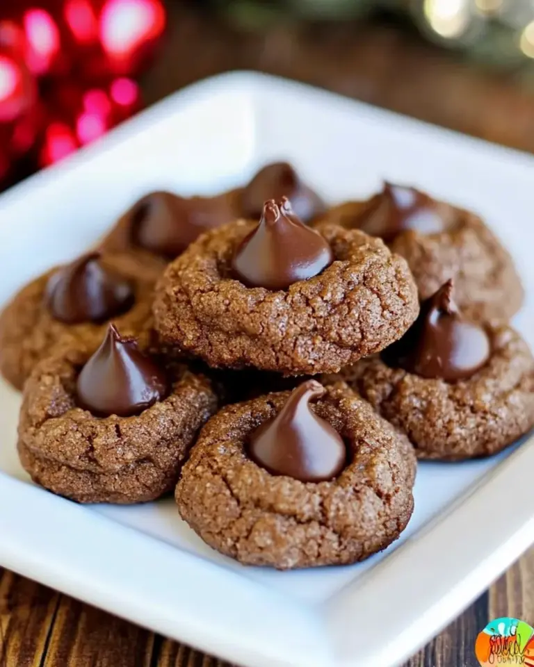 Homemade Double Chocolate Thumbprints Cookies photo