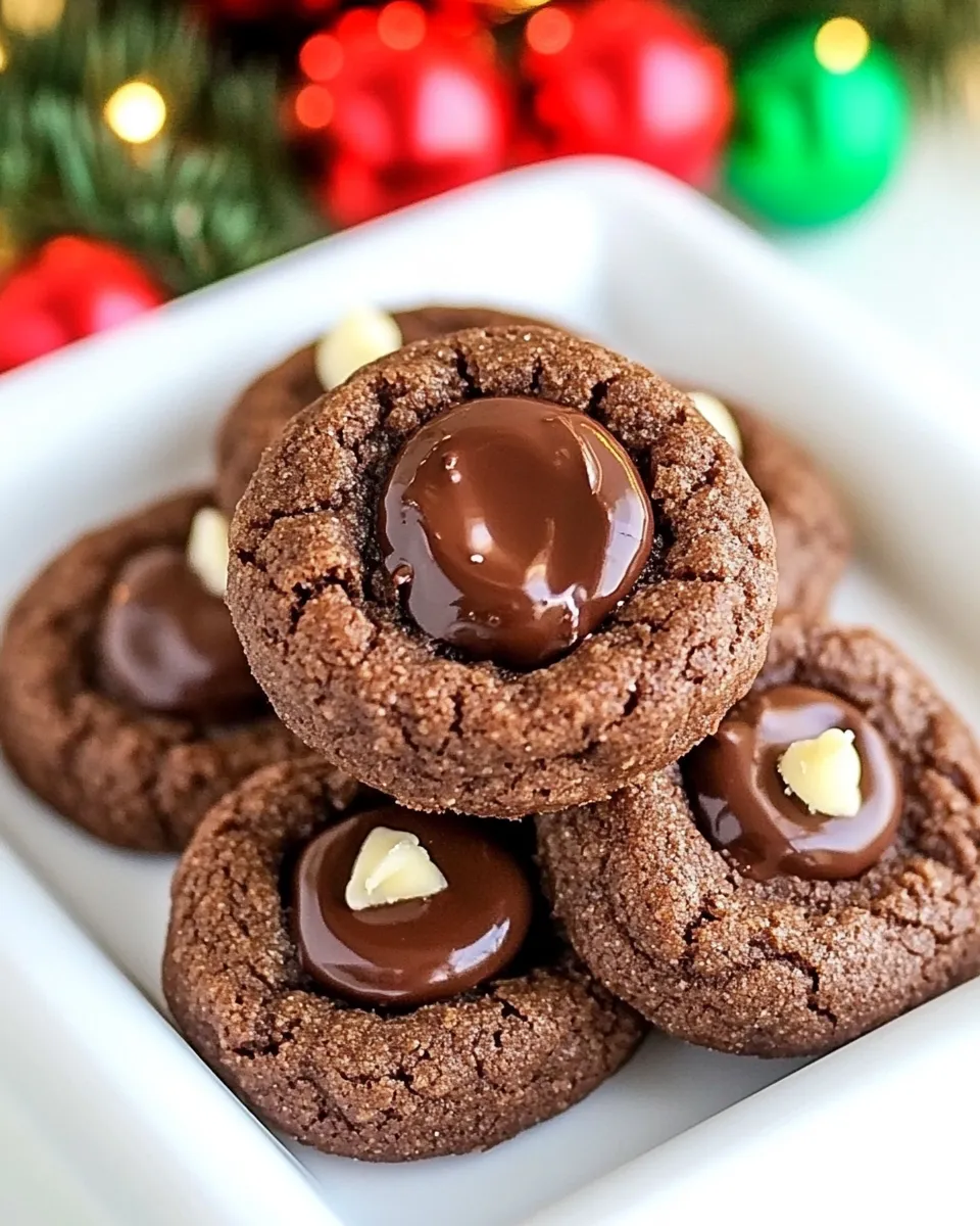 Classic Double Chocolate Thumbprints Cookies image