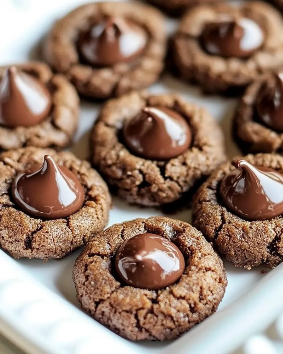 Delicious Double Chocolate Thumbprints Cookies shot