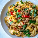 Homemade Drunken Noodles (Pad Kee Mao) with Ground Turkey photo