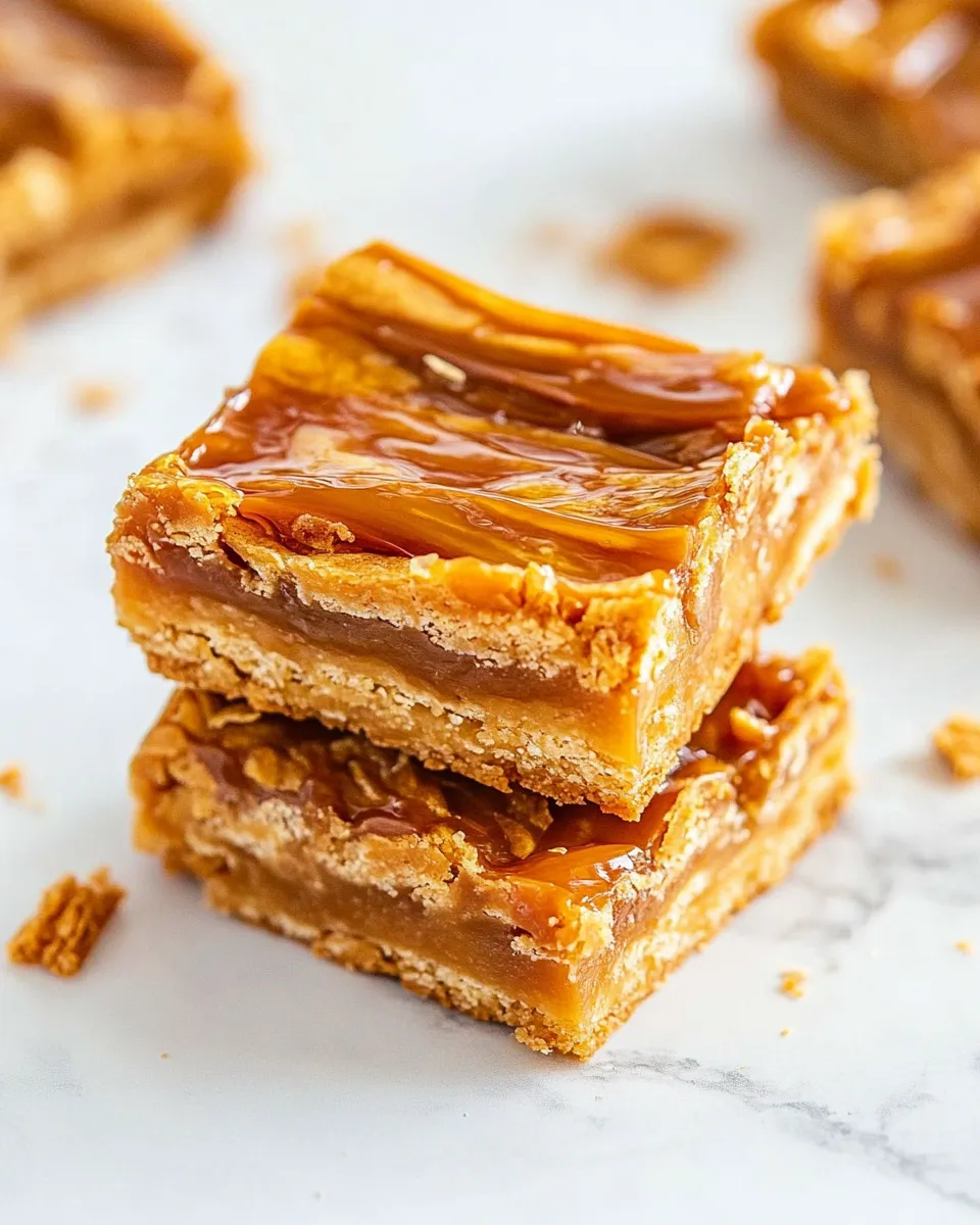 Delicious Dulce de Leche Caramel Bars shot