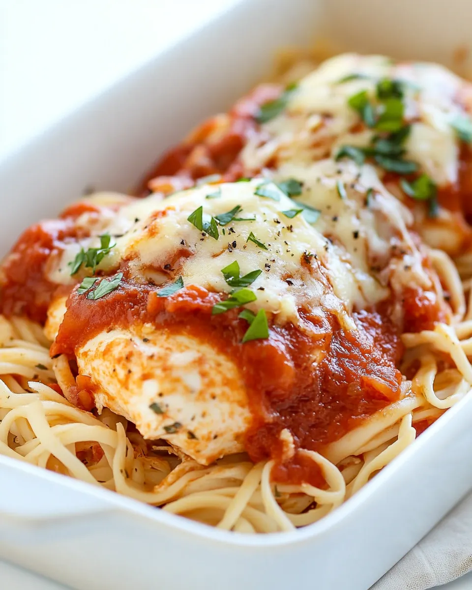 Homemade Easy Baked Chicken Parmesan for Two photo
