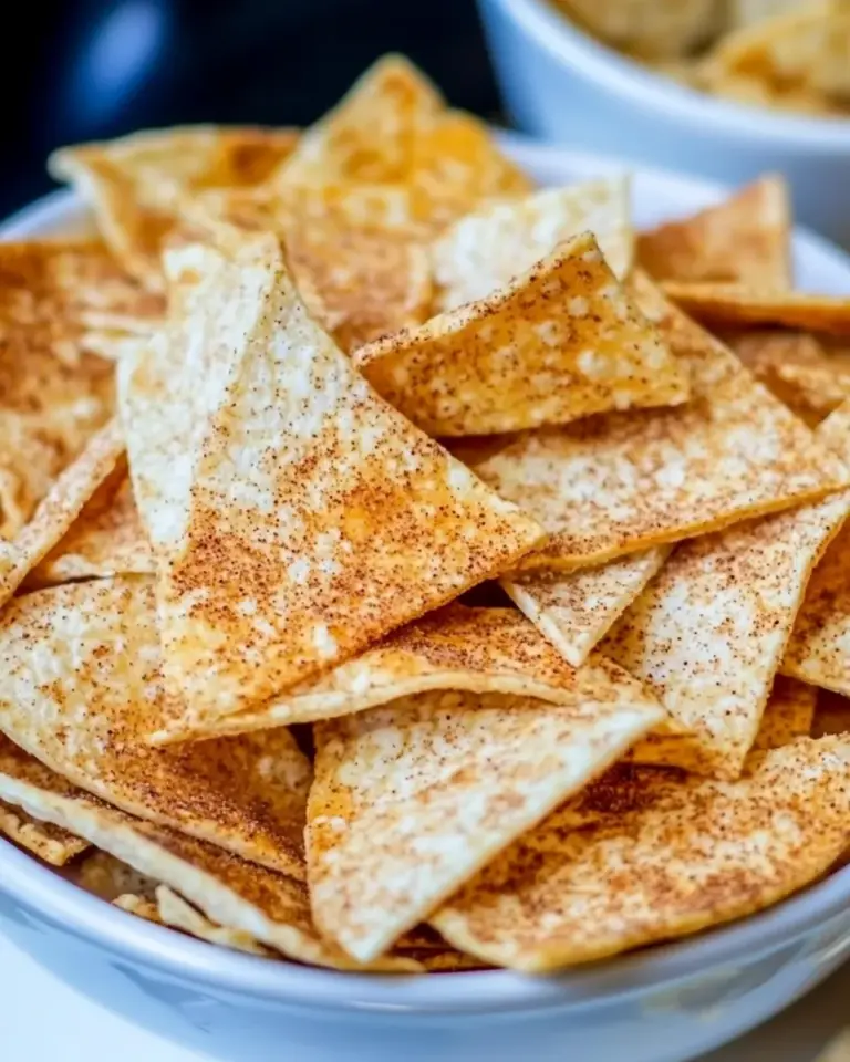 Homemade Easy Baked Cinnamon Tortilla Chips Recipe photo