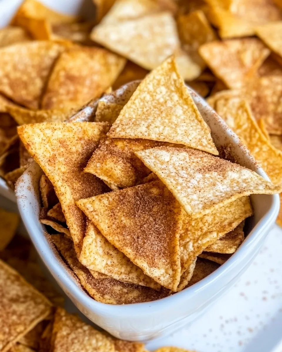 Quick Easy Baked Cinnamon Tortilla Chips Recipe dish photo