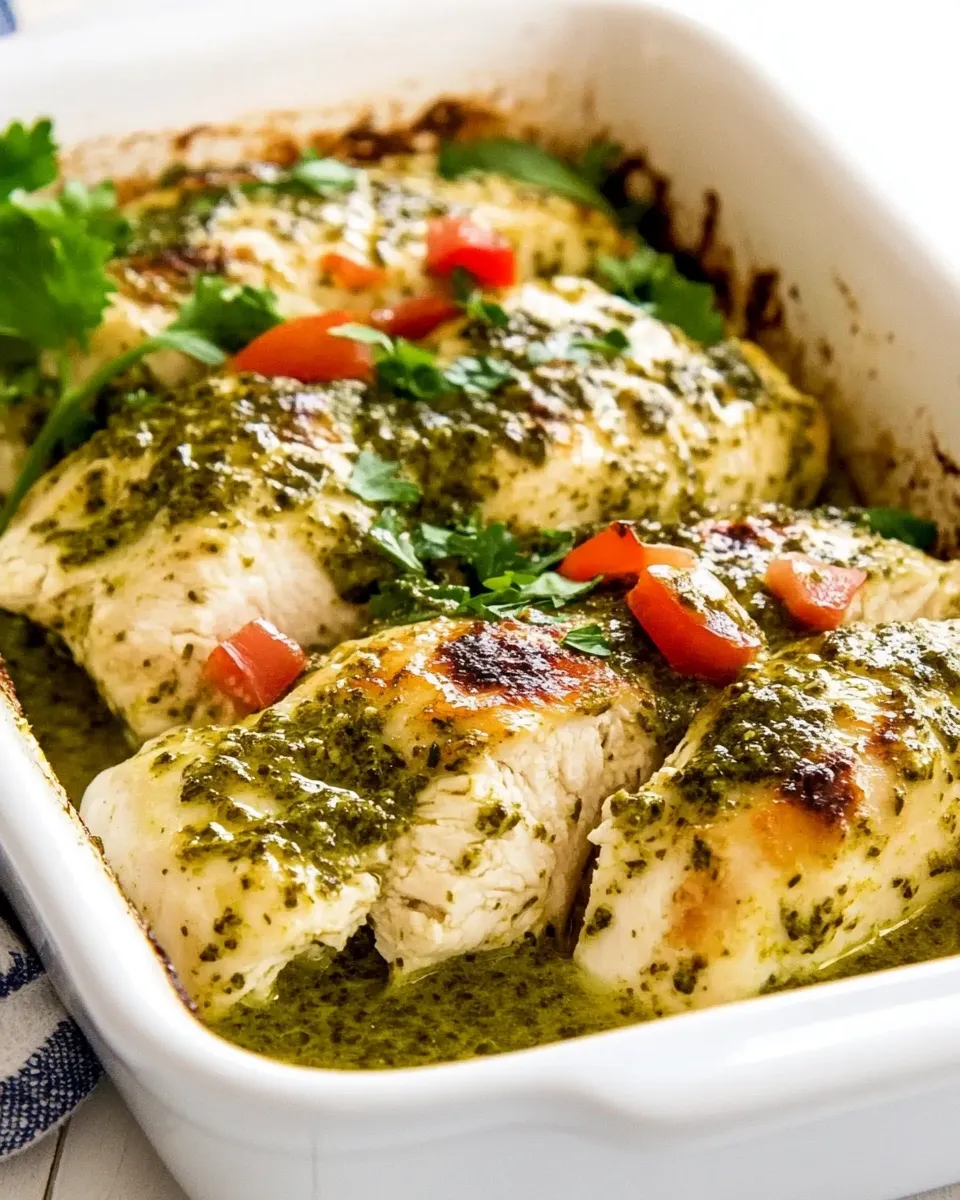 Homemade Easy Baked Pesto Chicken photo