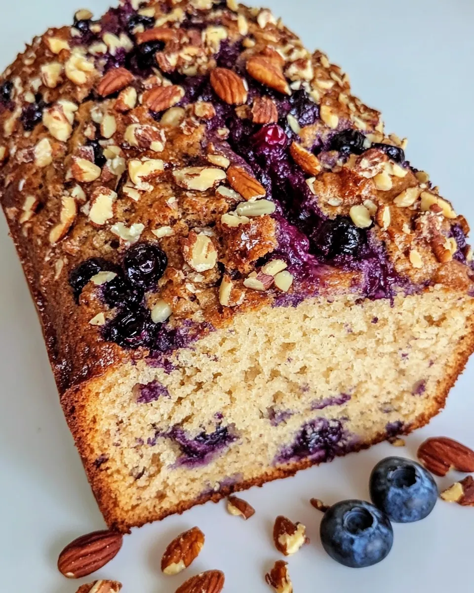 Classic Easy Blueberry Banana Bread With Toasted Nuts recipe photo