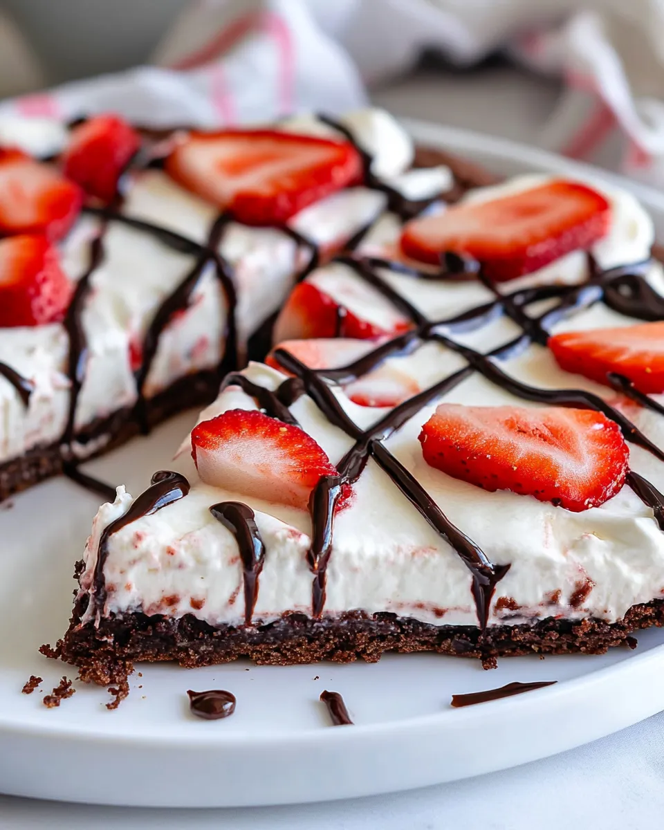 Quick Easy Brownie Pizza shot