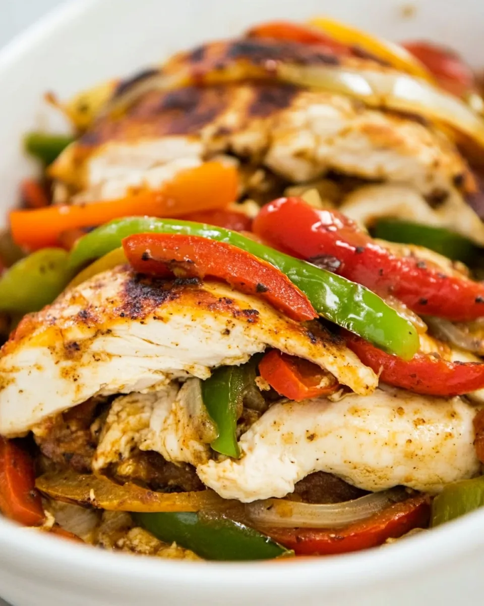 Classic Easy Cheesy Baked Fajita Chicken dish photo