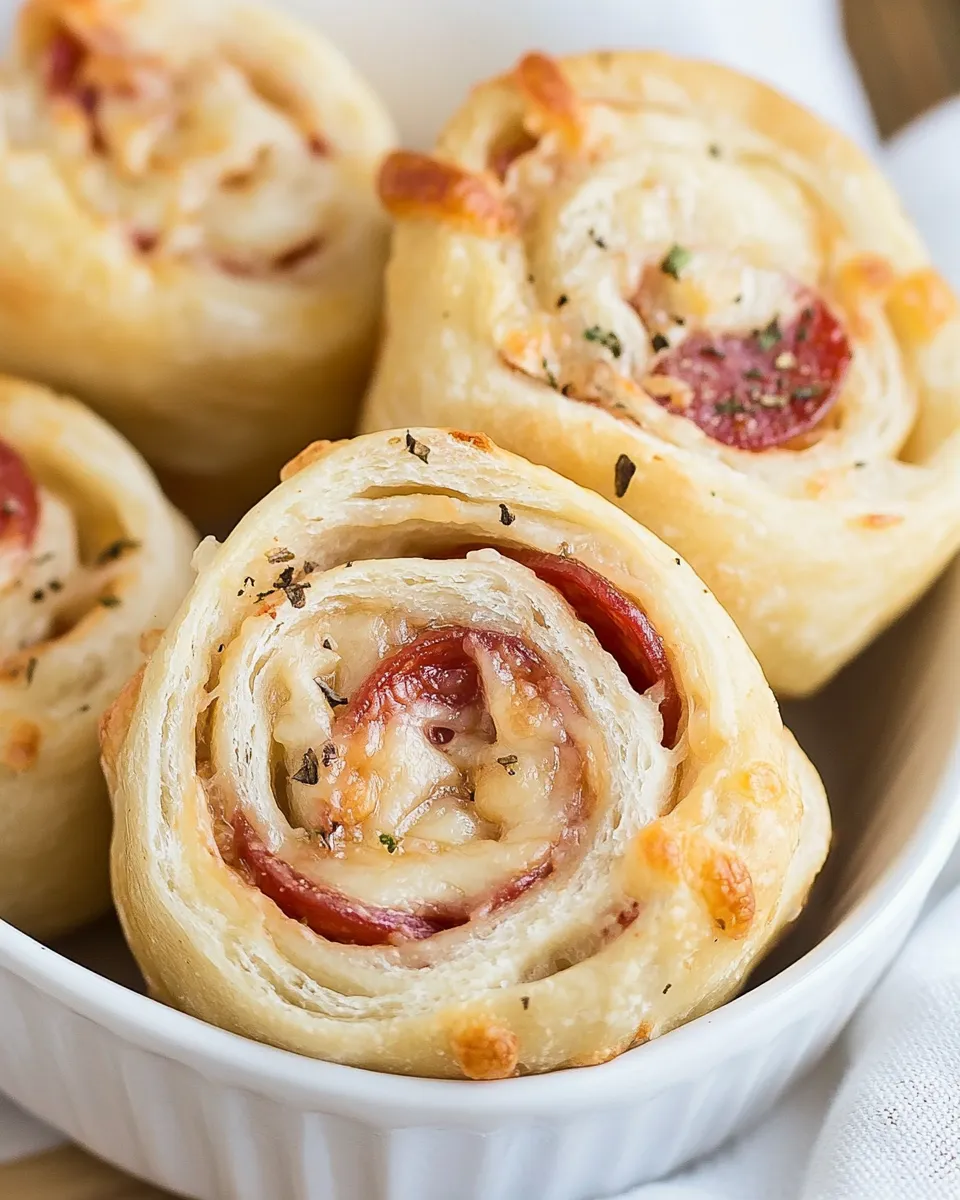 Quick Easy Cheesy Pepperoni Pinwheels dish photo