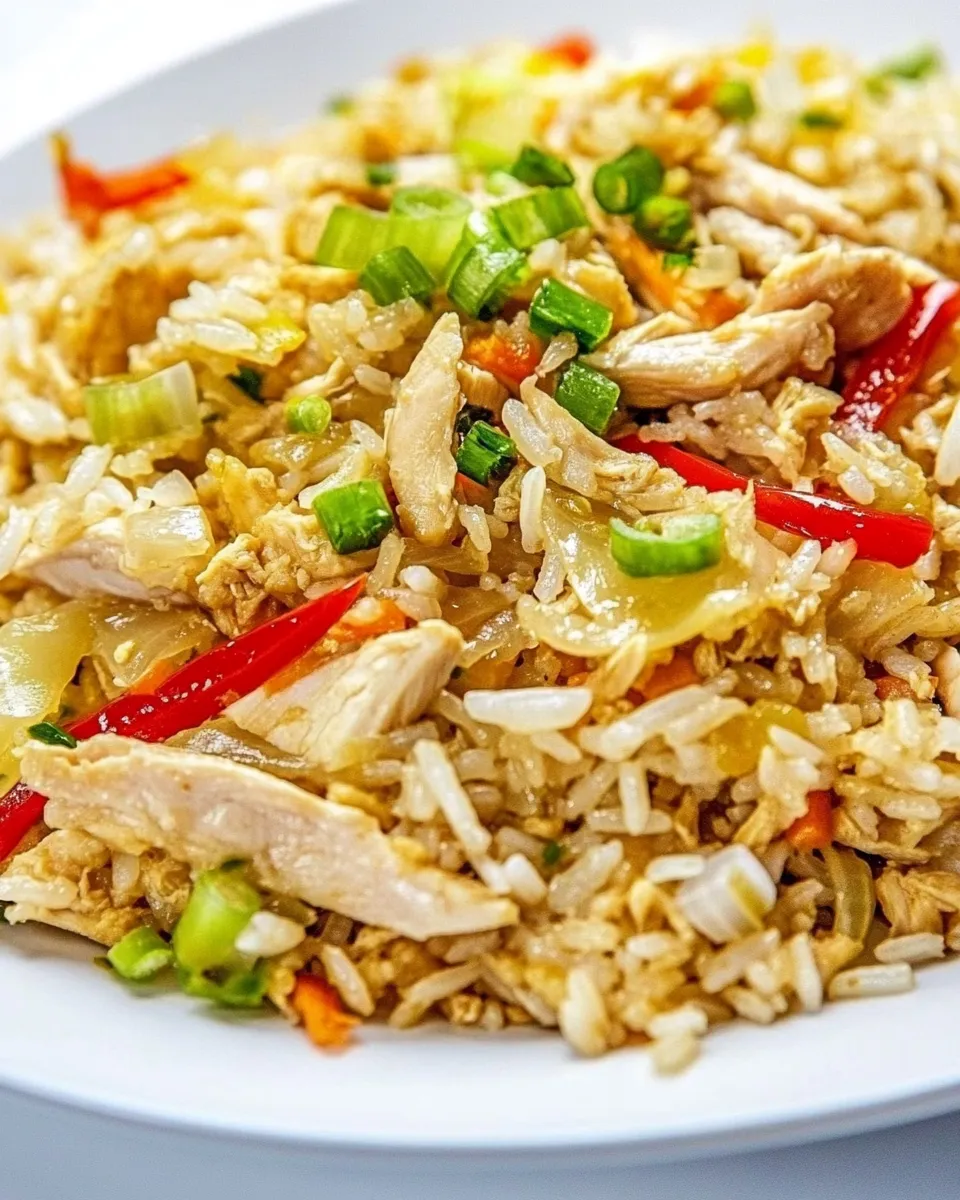 Healthy Easy Chicken and Rice Skillet Stir-Fry shot