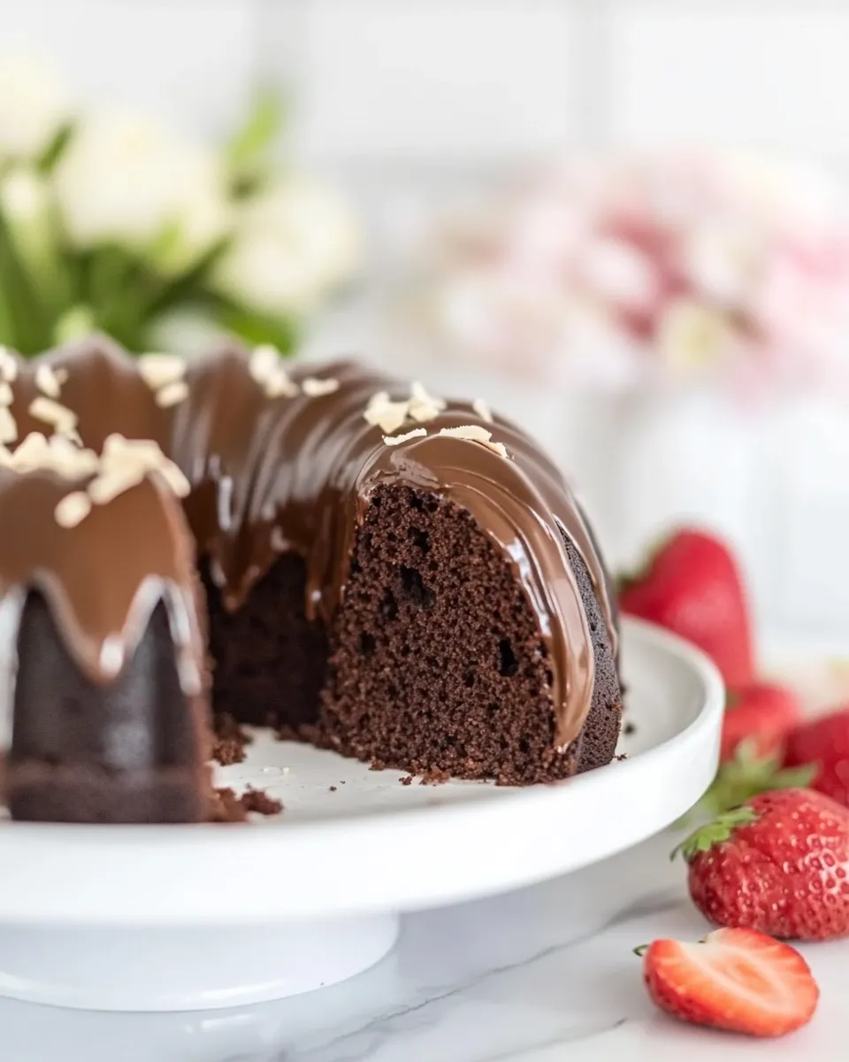 Delicious Easy Chocolate Bundt Cake Recipe (From Scratch) shot