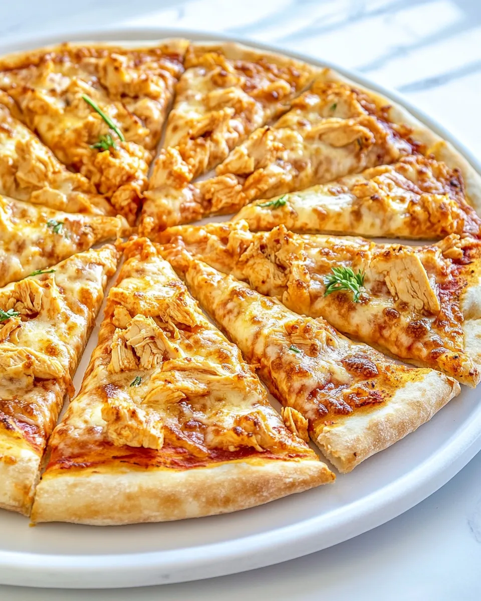 Quick Easy Copycat Dominos Buffalo Chicken Pizza Recipe dish photo