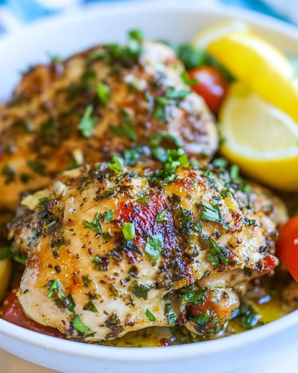 Quick Easy Greek Chicken shot