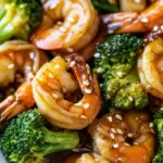 Homemade Easy Honey Garlic Shrimp and Broccoli photo