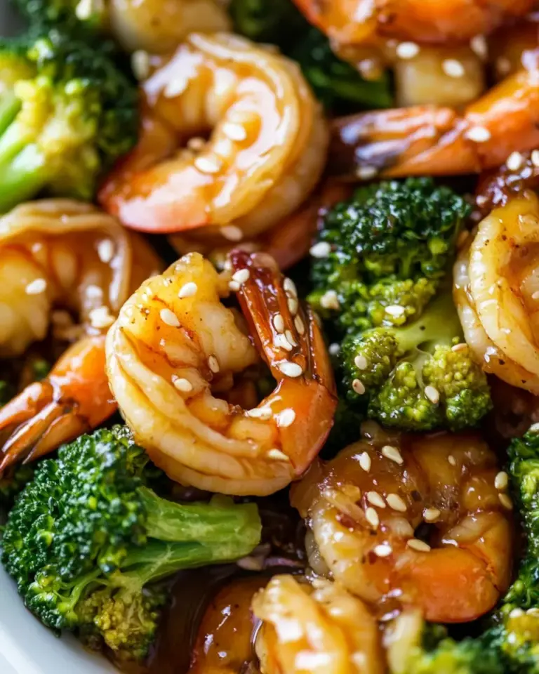 Homemade Easy Honey Garlic Shrimp and Broccoli photo