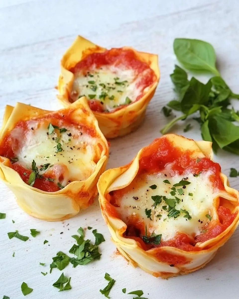 Quick Easy Italian Lasagna Cups shot