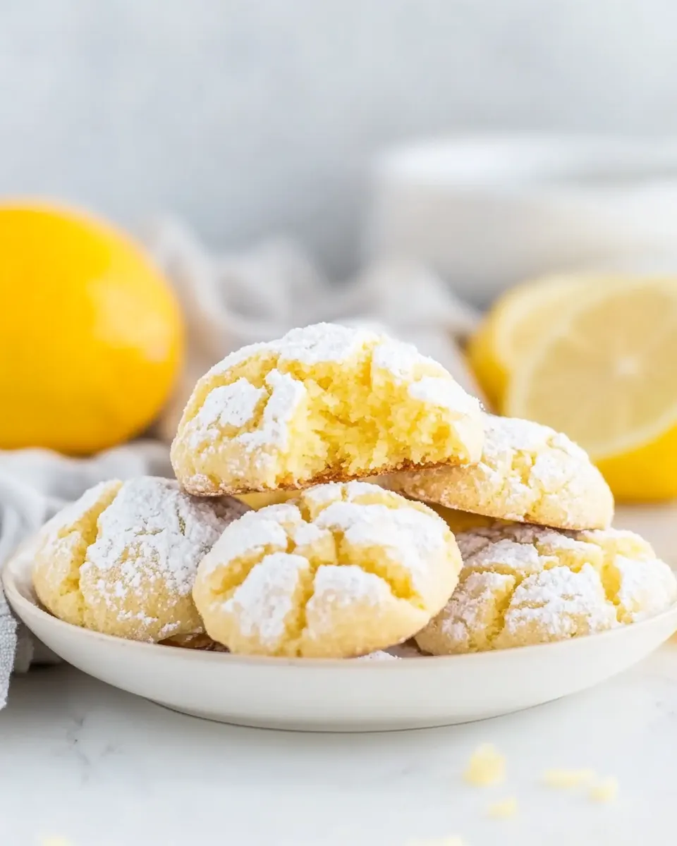 Classic Easy Lemon Crinkle Cookies image