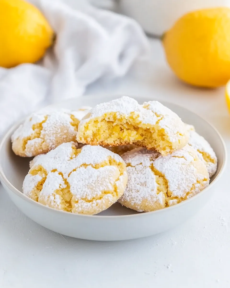 Delicious Easy Lemon Crinkle Cookies recipe photo