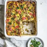Homemade Easy Low-Carb Keto Breakfast Casserole with Sausage photo