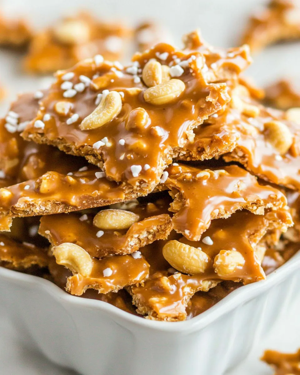 Homemade Easy Microwave Cashew Brittle photo