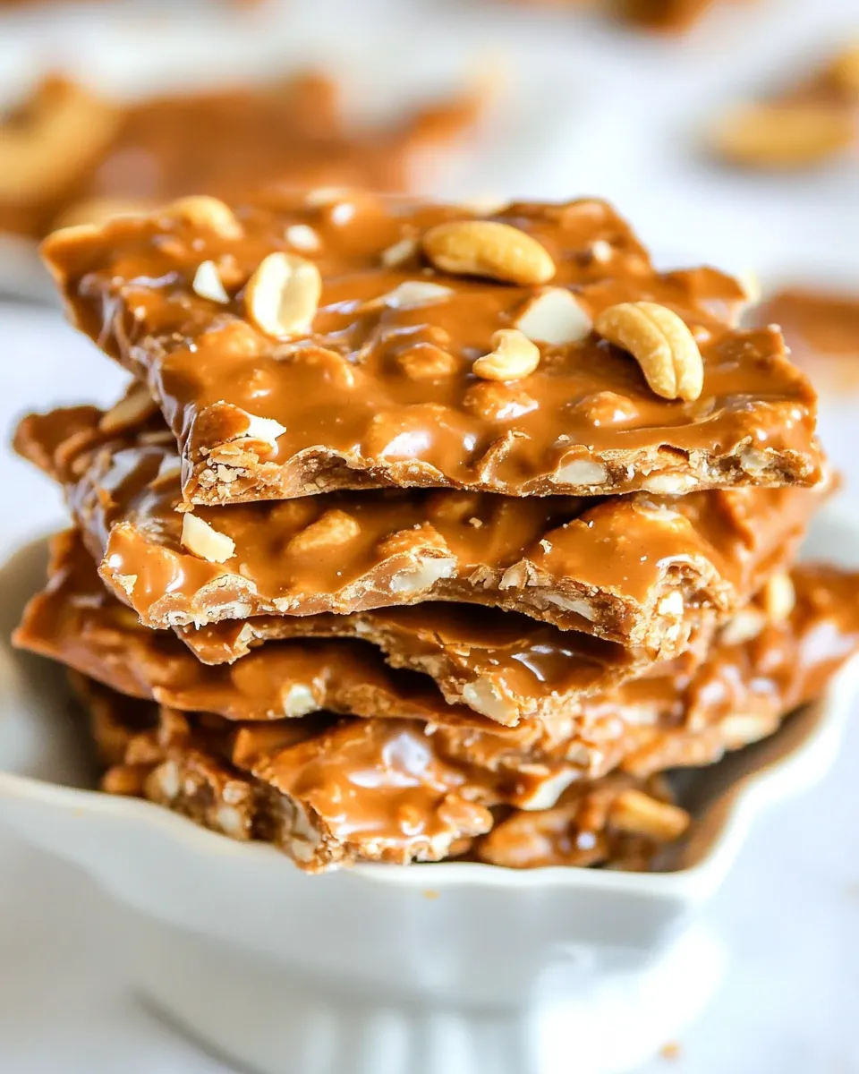 Delicious Easy Microwave Cashew Brittle recipe photo