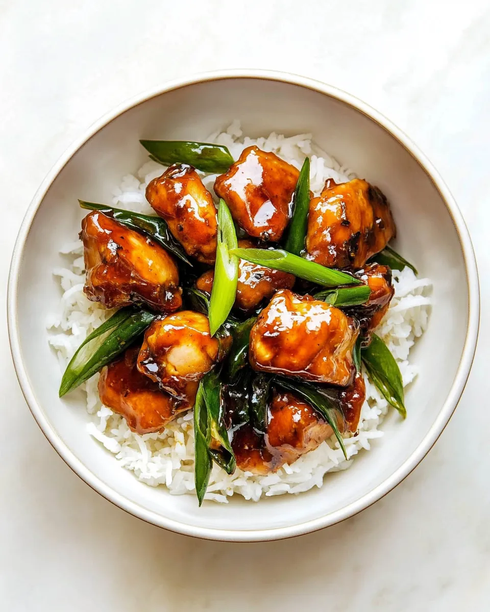 Savory Easy Mongolian Chicken food shot